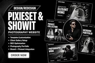 pixieset website design showit website photography website client gallery site