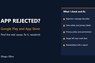 fix your google play or app store rejection and resubmit your app