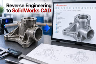 reverse engineer existing parts to accurate solidworks cad models step stl files