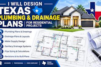 design texas plumbing and drainage plans for residential projects