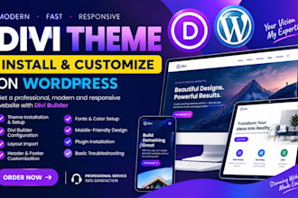 install and customize divi theme on wordpress