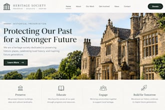 build squarespace preservation website heritage society historical preserve site
