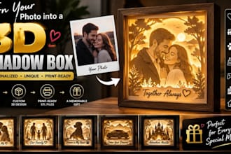 create a personalized 3d shadow box from your photo