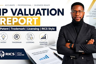 provide IP valuation report for patent, trademark and intangible assets