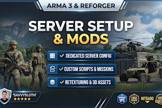 create custom arma 3 and arma reforger mods, 3d assets, and gear, arma 3