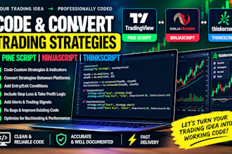 code and convert strategy in pinescript ninjascript or thinkscript