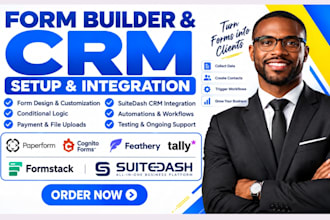 build paperform cognito forms feathery tally formstack integrate suitedash crm