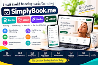 build simplybookme rentle vagaro fresha jobber booking websites