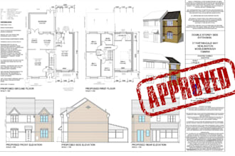 prepare and revise building floor plans, house plan for permit drawings