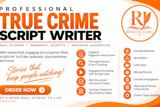 do true crime script, podcast and documentary