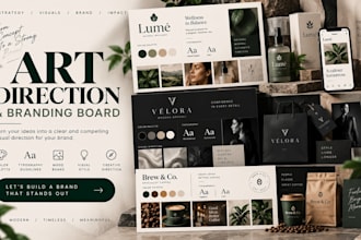 create a professional art direction and branding board for your business
