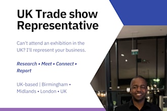 represent your business at a UK trade show or exhibition