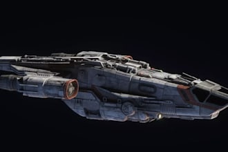 create 3d spaceship models and sci fi game assets for unity and unreal engine