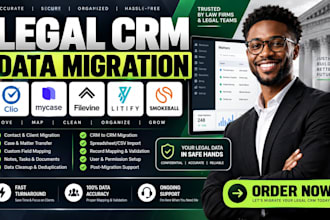 migrate clio mycase filevine litify smokeball legal CRM case data records
