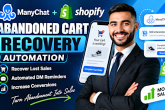 set up manychat abandoned cart recovery automation