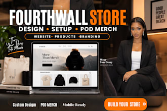 design fourth wall website setup fourthwall store setup fourthwall pod merch