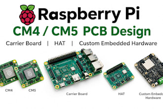 design raspberry pi cm4 cm5 pcb, carrier board, hat and custom embedded hardware