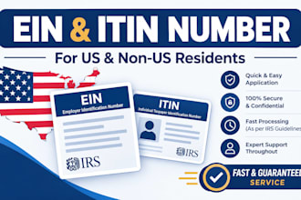 obtain your US ein number and itin for US and  non US residents