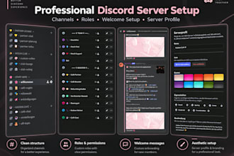 professionally set up your discord server and bot