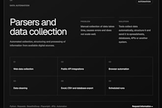 develop a parser for data analytics