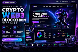 design develop premium crypto web3 blockchain website react