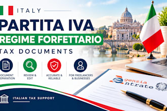 advise on italian partita iva and regime forfettario tax documents