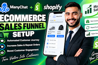 build a manychat ecommerce sales funnel automation