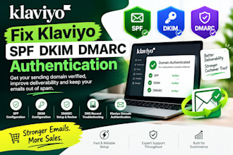 fix klaviyo spf dkim dmarc authentication