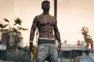 develop fivem custom ped , fivem clothing, custom tattoo, chain