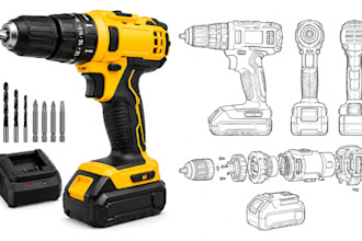 create detailed product line art and technical vector illustrations from photos