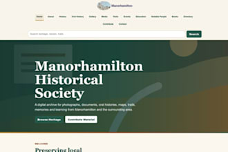 build squarespace historical society website group heritage society website