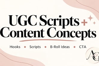 write ugc scripts and content concepts for brands