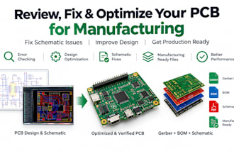 review, fix, and optimize your pcb for manufacturing, fix schematic issues