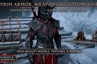create skyrim armor, weapons, custom game assets