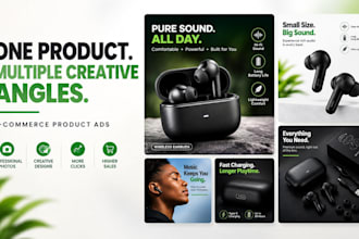 design professional ecommerce product ads and marketing creatives