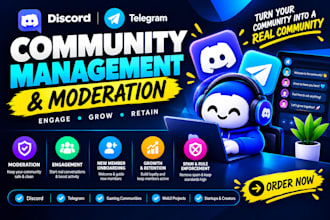 manage your discord and telegram community as a moderator