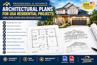 create architectural plans for USA residential projects