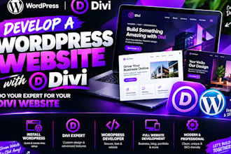 develop wordpress website with divi be your expert for your divi website