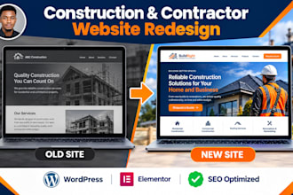 design a SEO friendly construction, contractor and roofing website
