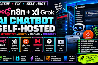setup fix selfhost n8n grok ai chatbot on hetzner vps ubuntu mac mini openwebui