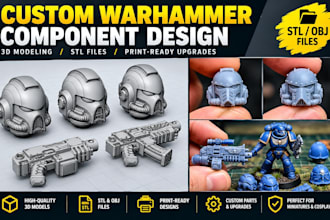 create custom warhammer miniature conversion parts and stl upgrades