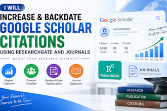 increase and backdate google scholar citations using researchgate and journals