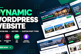 build elementor dynamic wordpress website acf pro custom fields post types