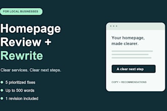 review and rewrite your local service business homepage