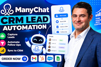 set up manychat CRM lead automation