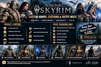 create custom skyrim armor, clothing, and outfit mods