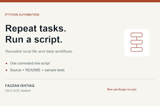 automate repetitive file and data tasks with python