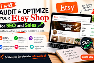 audit and optimize your etsy shop for SEO and sales