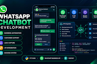 develop whatsapp chatbot, whatsapp bot using python and whatsapp business api