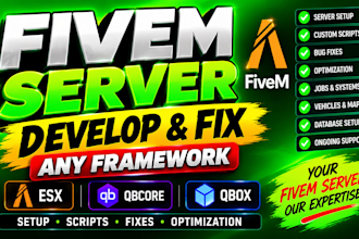 setup your fivem server with qbcore esx qbox and scripts